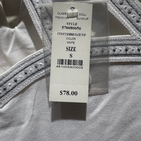 White House Black Market Brand New Sleeveless white top - Picture 5 of 5